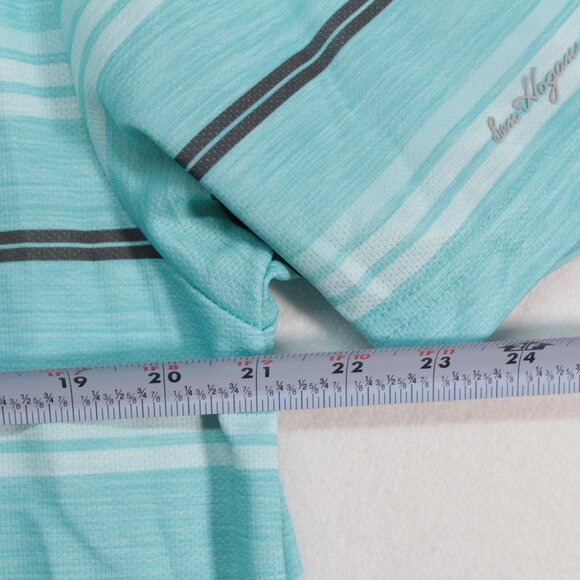 Ben Hogan Polo Men's Large Blue Short Sleeve Striped - Picture 4 of 10